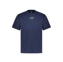 TOMMY HILFIGER REG GOLD SIGNATURE TEE T-SHIRT ΜΠΛΟΥΖΑ ΑΝΔΡΙΚΗ NAVY