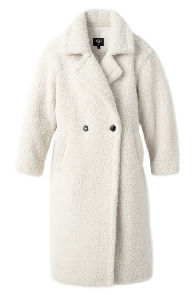 UGG GERTRUDE LONG TEDDY COAT ΓΟΥΝΑ ΓΥΝΑΙΚΕΙΑ WHITE