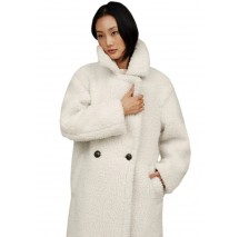 UGG GERTRUDE LONG TEDDY COAT ΓΟΥΝΑ ΓΥΝΑΙΚΕΙΑ WHITE