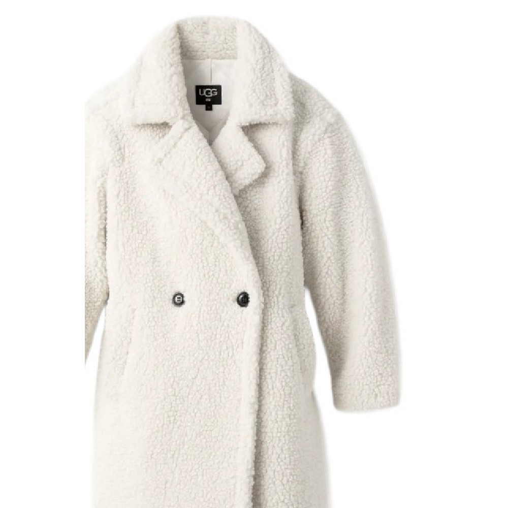 UGG GERTRUDE LONG TEDDY COAT ΓΟΥΝΑ ΓΥΝΑΙΚΕΙΑ WHITE