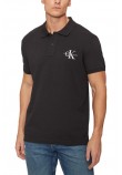 CALVIN KLEIN JEANS MONOLOGO POLO T-SHIRT ΜΠΛΟΥΖΑ ΑΝΔΡΙΚΗ BLACK