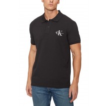 CALVIN KLEIN JEANS MONOLOGO POLO T-SHIRT ΜΠΛΟΥΖΑ ΑΝΔΡΙΚΗ BLACK