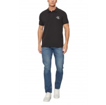 CALVIN KLEIN JEANS MONOLOGO POLO T-SHIRT ΜΠΛΟΥΖΑ ΑΝΔΡΙΚΗ BLACK