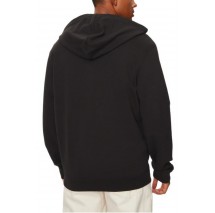 CALVIN KLEIN JEANS WOVEN LABEL ZIP THROUGH HOODIE ΖΑΚΕΤΑ ΑΝΔΡΙΚΗ BLACK