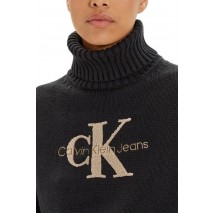 CALVIN KLEIN JEANS CHENILLE MONOLOGO SWEATER ΜΠΛΟΥΖΑ ΓΥΝΑΙΚΕΙΑ BLACK