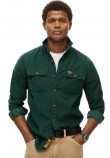 SUPERDRY D2 OVIN CORDUROY WORKWEAR SHIRT ΠΟΥΚΑΜΙΣΟ ΑΝΔΡΙΚΟ GREEN