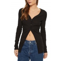 CALVIN KLEIN JEANS WOVEN LABEL RIB CARDIGAN ΖΑΚΕΤΑ ΓΥΝΑΙΚΕΙΑ BLACK