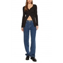 CALVIN KLEIN JEANS WOVEN LABEL RIB CARDIGAN ΖΑΚΕΤΑ ΓΥΝΑΙΚΕΙΑ BLACK