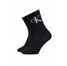 CALVIN KLEIN JEANS WOMEN SOCK 2P MONOGRAM ΚΑΛΤΣΕΣ ΓΥΝΑΙΚΕΙΕΣ BLACK