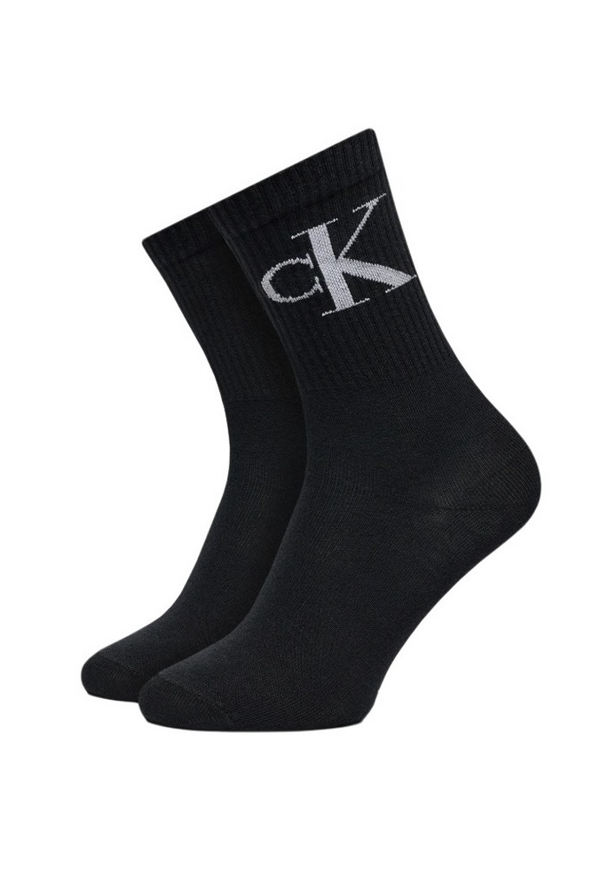 CALVIN KLEIN JEANS WOMEN SOCK 2P MONOGRAM ΚΑΛΤΣΕΣ ΓΥΝΑΙΚΕΙΕΣ BLACK