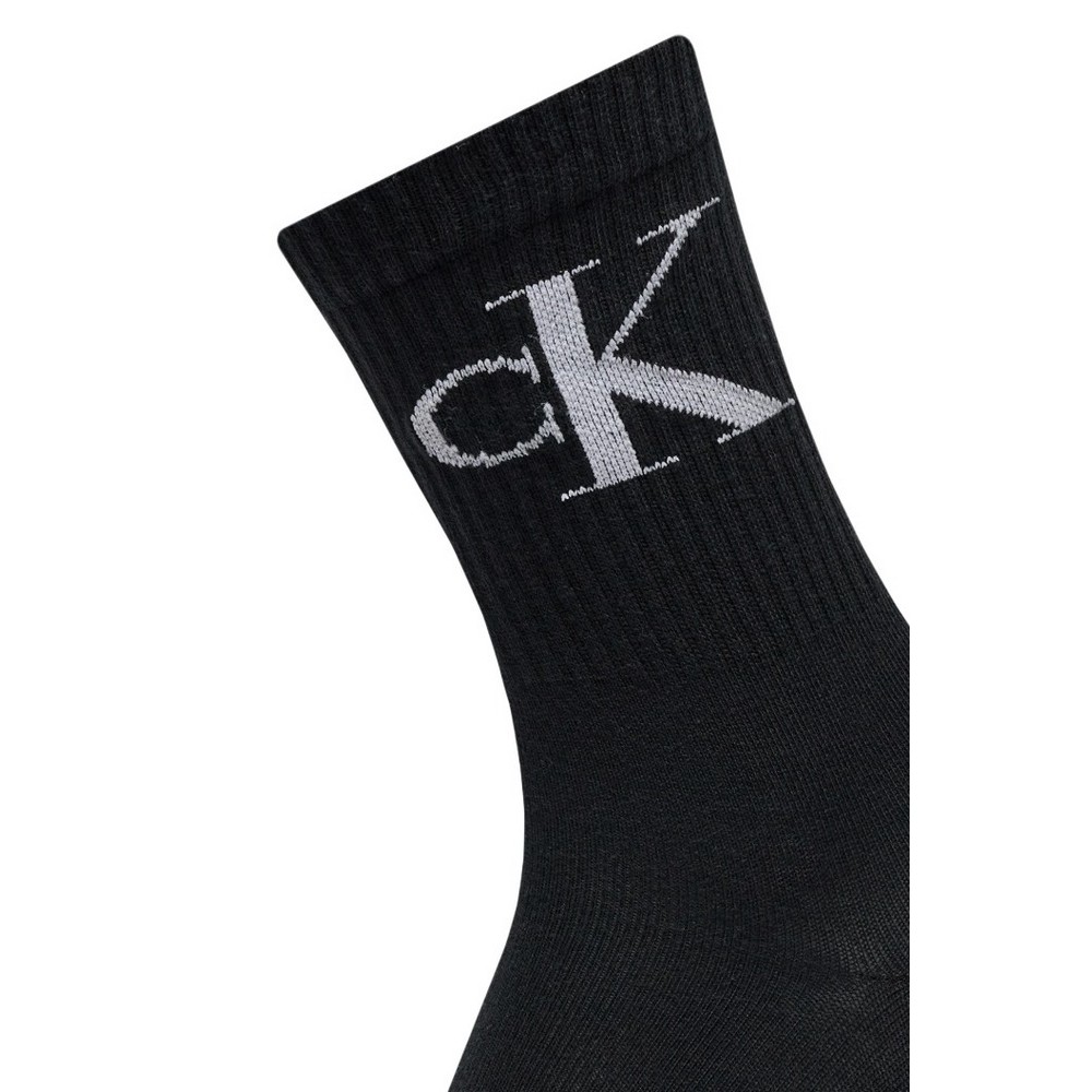 CALVIN KLEIN JEANS WOMEN SOCK 2P MONOGRAM ΚΑΛΤΣΕΣ ΓΥΝΑΙΚΕΙΕΣ BLACK