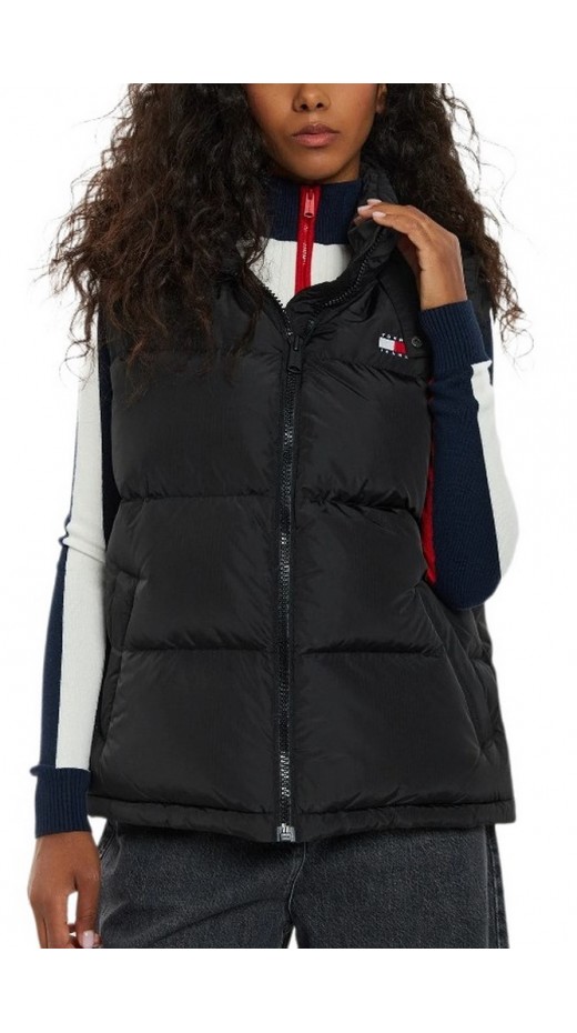 TOMMY JEANS TJW ALASKA PUFFER VEST ΜΠΟΥΦΑΝ ΓΙΛΕΚΟ ΓΥΝΑΙΚΕΙΟ BLACK