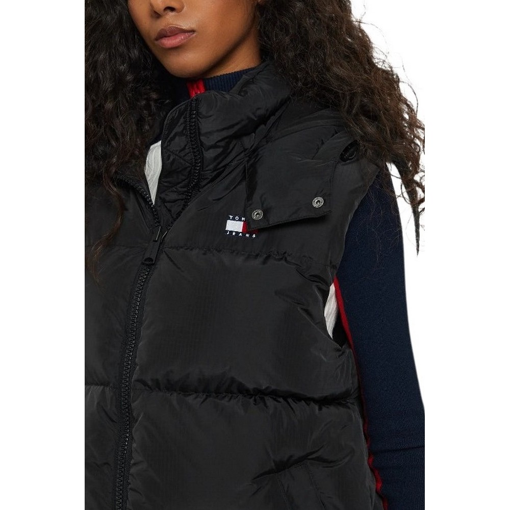 TOMMY JEANS ALASKA PUFFER VEST ΜΠΟΥΦΑΝ ΓΙΛΕΚΟ ΓΥΝΑΙΚΕΙΟ BLACK