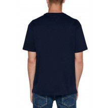 TOMMY HILFIGER REG GOLD LINEAR LOGO TEE T-SHIRT ΜΠΛΟΥΖΑ ΑΝΔΡΙΚΗ NAVY