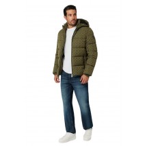 GUESS MONOGRAM PUFFA JKT ΜΠΟΥΦΑΝ ΑΝΔΡΙΚΟ KHAKI