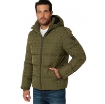 GUESS MONOGRAM PUFFA JKT ΜΠΟΥΦΑΝ ΑΝΔΡΙΚΟ KHAKI