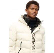 SUPERDRY D3 OVIN HOODED CITY GRAPHIC PUFFER JKT ΜΠΟΥΦΑΝ ΑΝΔΡΙΚΟ OFF WHITE