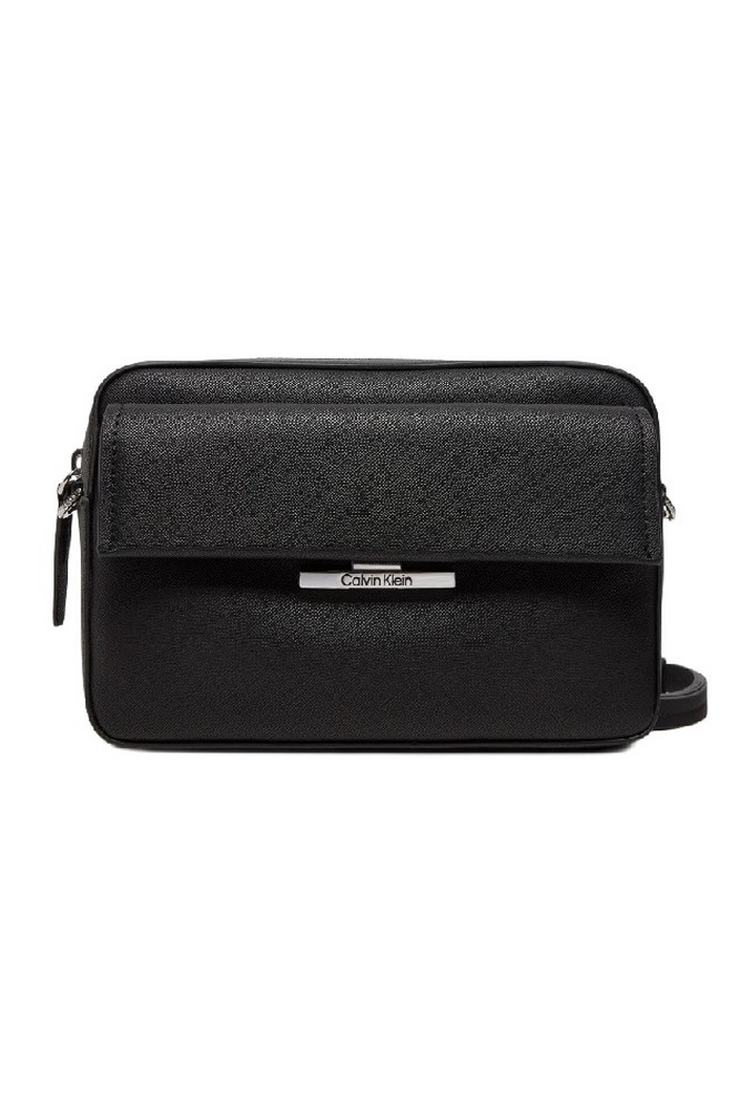 CALVIN KLEIN LINEAR CAMERA BAG SAFFIANO ΤΣΑΝΤΑ ΓΥΝΑΙΚΕΙΑ BLACK