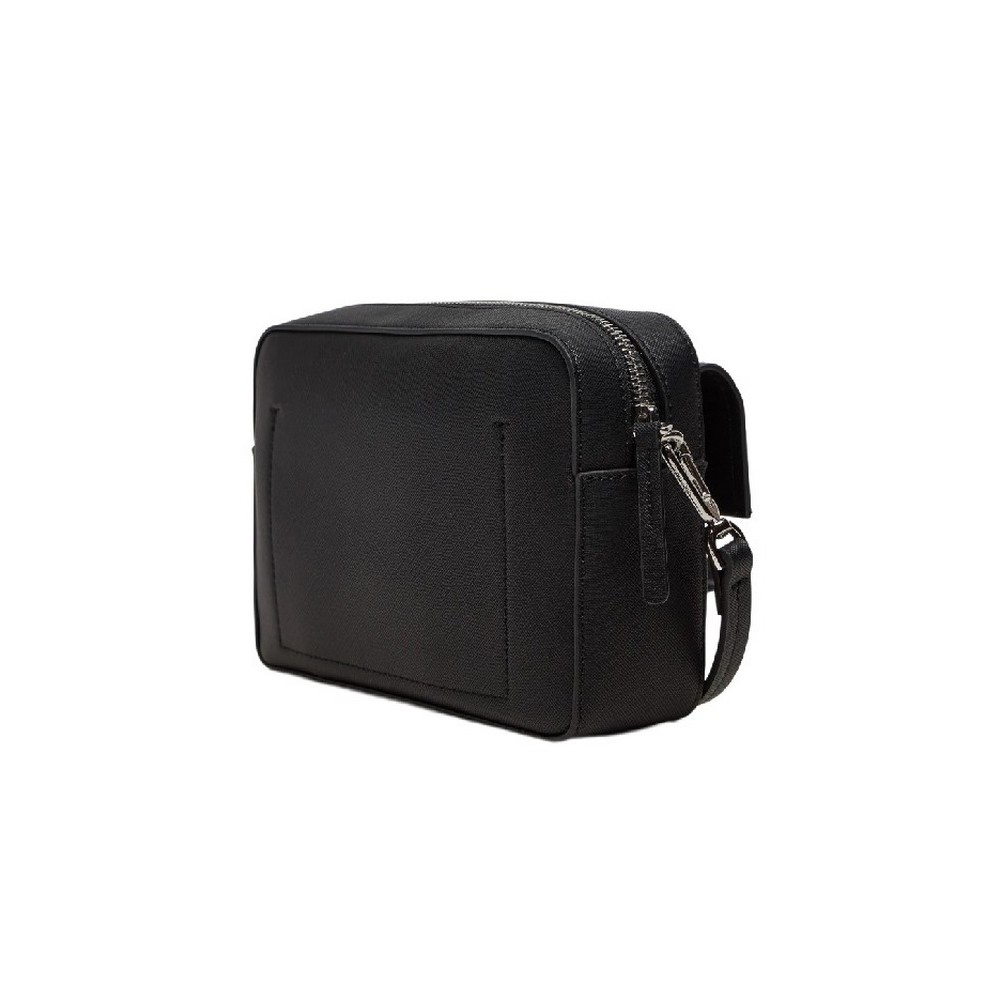 CALVIN KLEIN LINEAR CAMERA BAG SAFFIANO ΤΣΑΝΤΑ ΓΥΝΑΙΚΕΙΑ BLACK