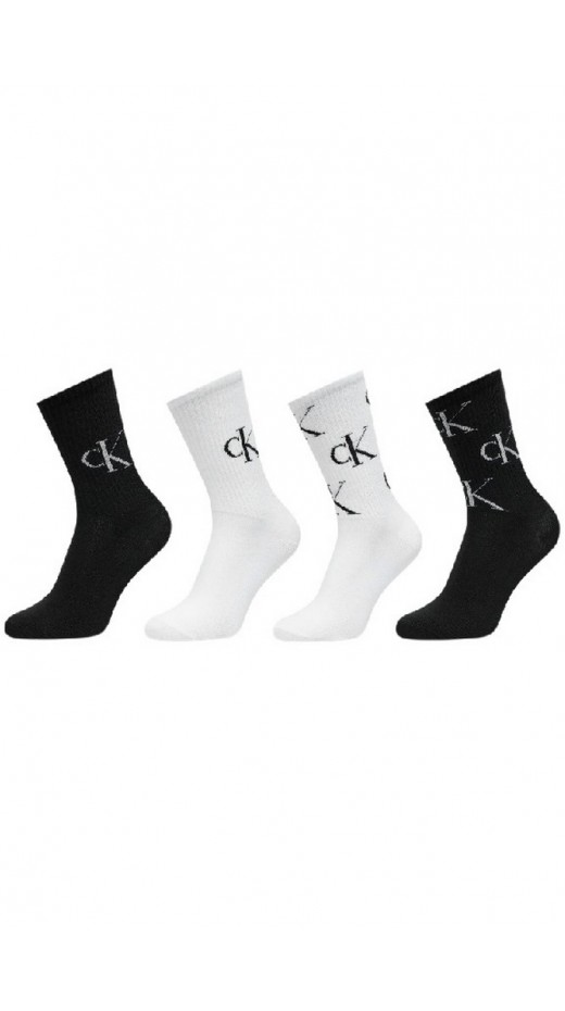 CALVIN KLEIN JEANS WOMEN SOCK 4P GIFTBOX ΚΑΛΤΣΕΣ ΓΥΝΑΙΚΕΙΕΣ BLACK/WHITE