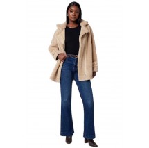 GUESS LS ELISABETTA SHEARLING COAT ΓΟΥΝΑ ΓΥΝΑΙΚΕΙΑ BEIGE