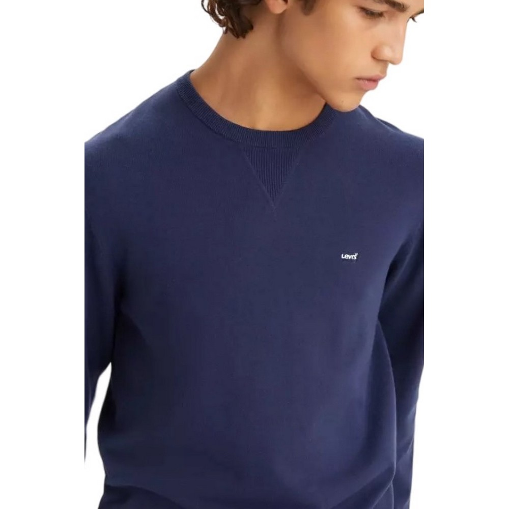 LEVIS LIGHTWEIGHT HM SWEATER A72070002 ΜΠΛΟΥΖΑ ΠΛΕΚΤΗ ΑΝΔΡΙΚΗ BLUE