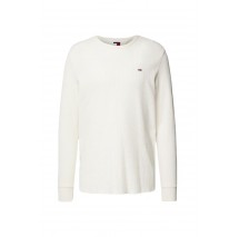 TOMMY JEANS SLIM WAFFLE L/S TEE EXT T-SHIRT ΜΠΛΟΥΖΑ ΑΝΔΡΙΚΗ WHITE