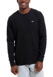 TOMMY JEANS SLIM WAFFLE L/S TEE EXT T-SHIRT ΜΠΛΟΥΖΑ ΑΝΔΡΙΚΗ BLACK