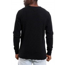 TOMMY JEANS SLIM WAFFLE L/S TEE EXT T-SHIRT ΜΠΛΟΥΖΑ ΑΝΔΡΙΚΗ BLACK