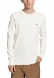 TOMMY JEANS SLIM WAFFLE L/S TEE EXT T-SHIRT ΜΠΛΟΥΖΑ ΑΝΔΡΙΚΗ WHITE