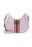 GUESS NELKA TOP ZIP CROSSBODY ΤΣΑΝΤΑ ΓΥΝΑΙΚΕΙΑ PINK