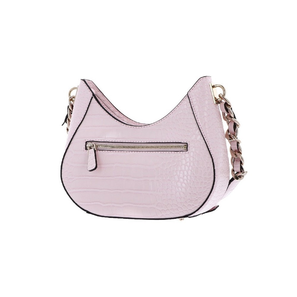 GUESS NELKA TOP ZIP CROSSBODY ΤΣΑΝΤΑ ΓΥΝΑΙΚΕΙΑ PINK