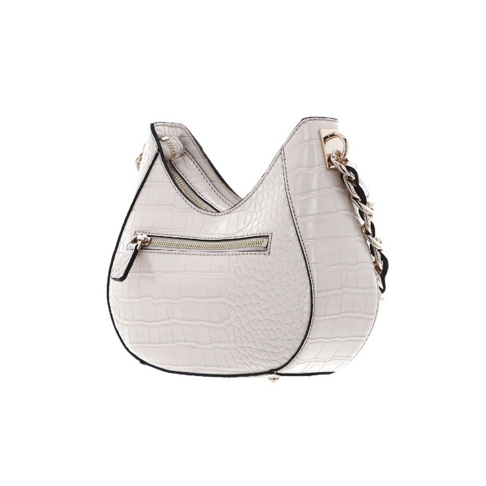 GUESS NELKA TOP ZIP CROSSBODY ΤΣΑΝΤΑ ΓΥΝΑΙΚΕΙΑ STONE