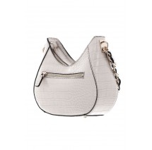 GUESS NELKA TOP ZIP CROSSBODY ΤΣΑΝΤΑ ΓΥΝΑΙΚΕΙΑ STONE