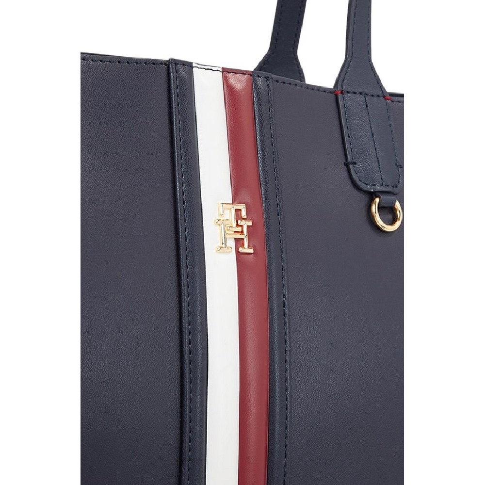 TOMMY HILFIGER ICONIC TOMMY TOTE PUFFY ΤΣΑΝΤΑ ΓΥΝΑΙΚΕΙΑ NAVY