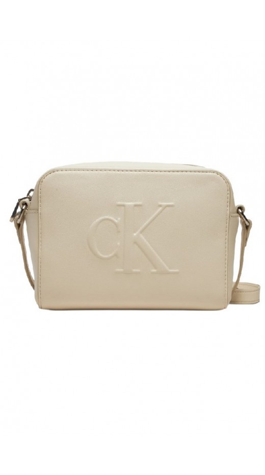 CALVIN KLEIN JEANS SCULPTED CAMERA BAG DEBOSS ΤΣΑΝΤΑ ΓΥΝΑΙΚΕΙΑ ECRU