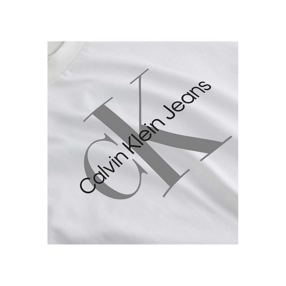 CALVIN KLEIN JEANS HERO MONOGRAM TEE T-SHIRT ΜΠΛΟΥΖΑ ΑΝΔΡΙΚΗ WHITE