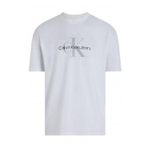 CALVIN KLEIN JEANS HERO MONOGRAM TEE T-SHIRT ΜΠΛΟΥΖΑ ΑΝΔΡΙΚΗ WHITE