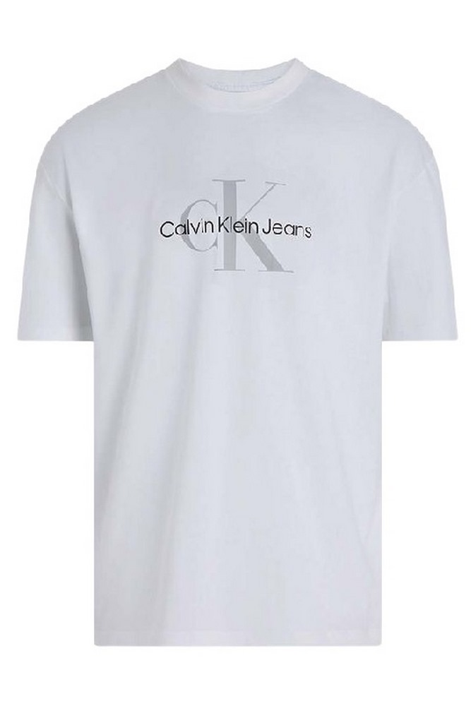 CALVIN KLEIN JEANS HERO MONOGRAM TEE T-SHIRT ΜΠΛΟΥΖΑ ΑΝΔΡΙΚΗ WHITE