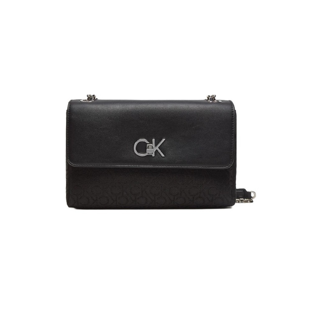 CALVIN KLEIN RE-LOCK CONV SHOULDER BAG_JQC ΤΣΑΝΤΑ ΓΥΝΑΙΚΕΙΑ BLACK