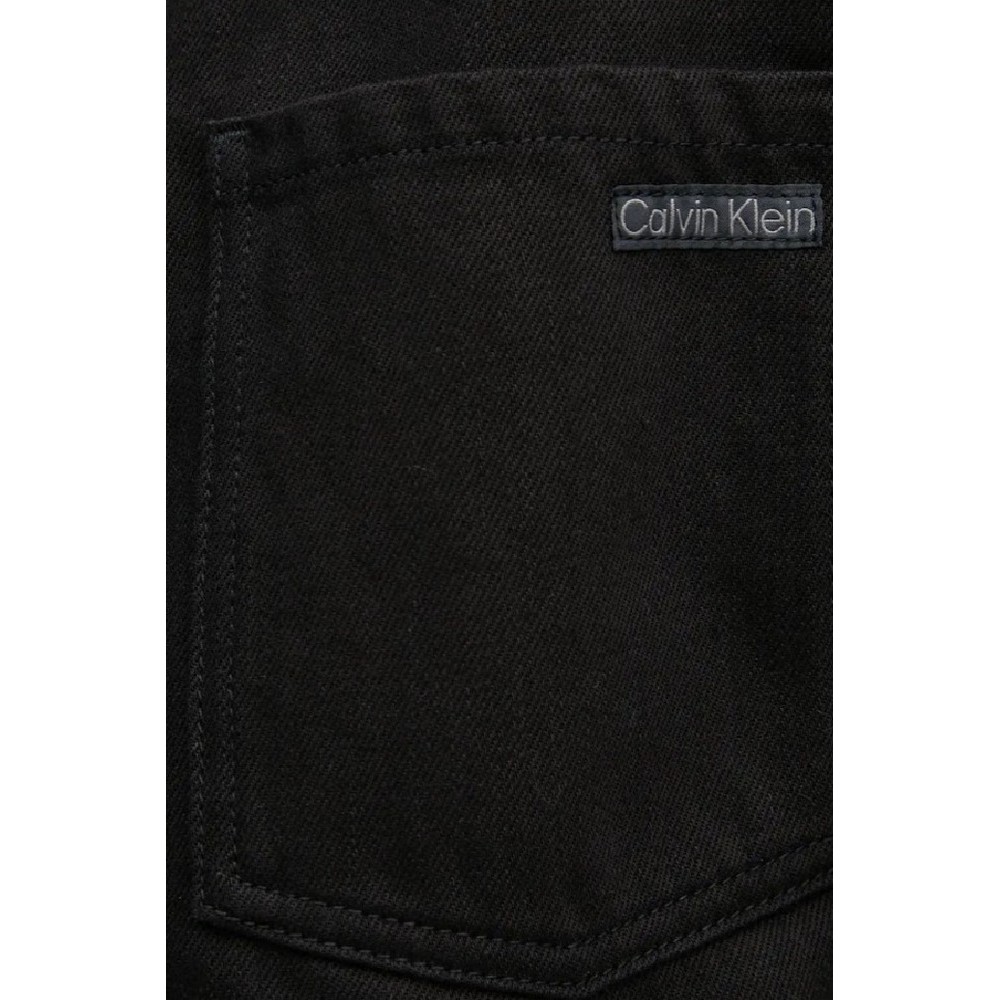 CALVIN KLEIN JEANS DAD DENIM OVERSHIRT ΠΟΥΚΑΜΙΣΟ ΓΥΝΑΙΚΕΙΟ DENIM BLACK