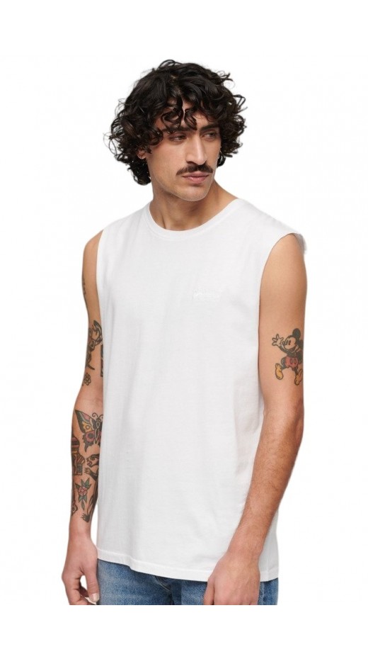 SUPERDRY ESSENTIAL LOGO TANK UB ΜΠΛΟΥΖΑ ΑΝΔΡΙΚΗ WHITE