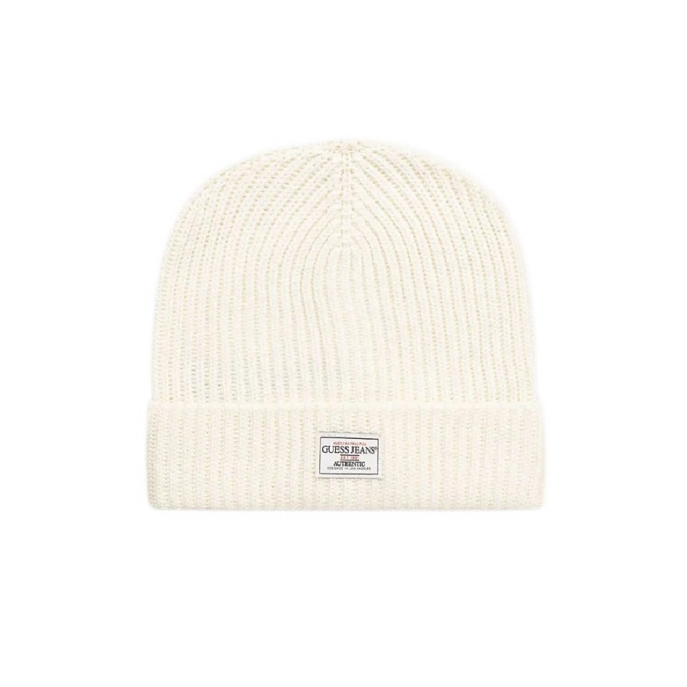 GUESS JEANS  BEANIE UNISEX ΣΚΟΥΦΟΣ ΑΝΔΡΙΚΟΣ WHITE