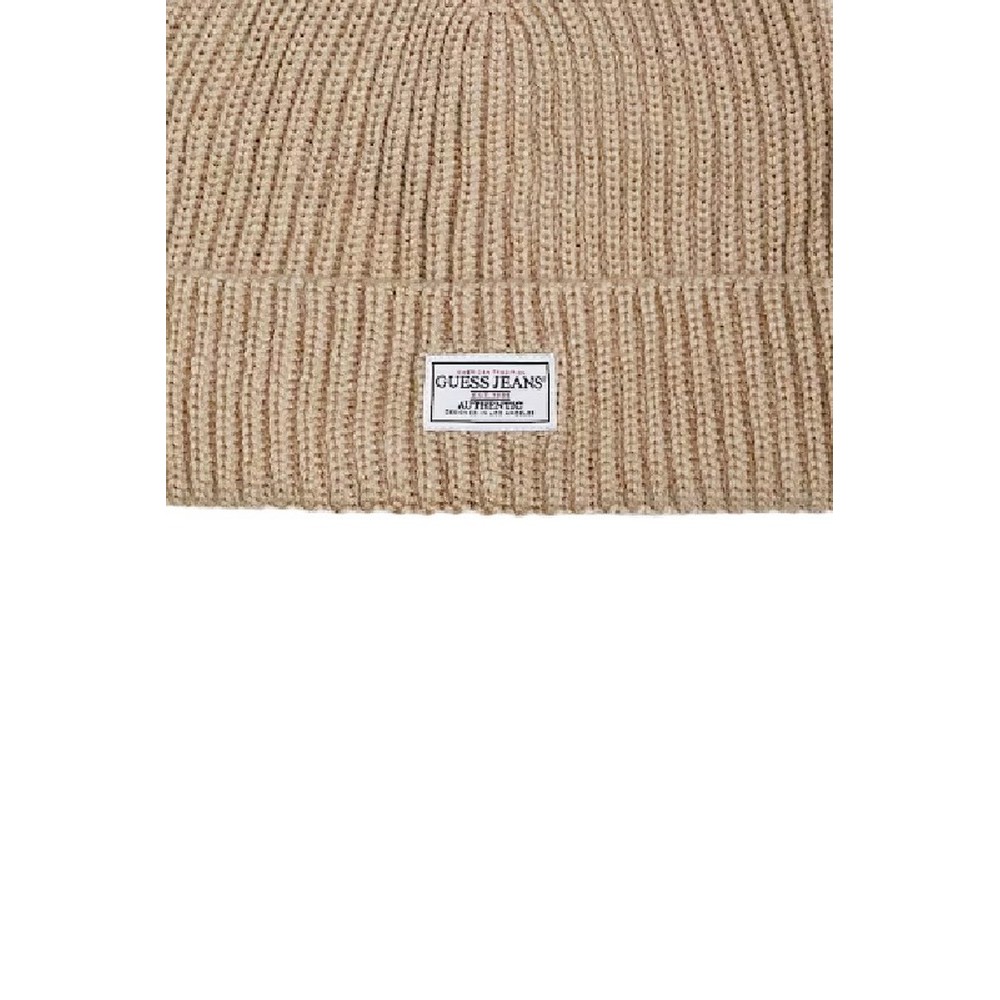 GUESS JEANS  BEANIE UNISEX ΣΚΟΥΦΟΣ ΑΝΔΡΙΚΟΣ BEIGE