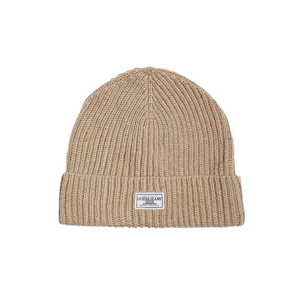 GUESS JEANS  BEANIE UNISEX ΣΚΟΥΦΟΣ ΑΝΔΡΙΚΟΣ BEIGE