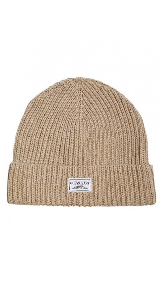 GUESS JEANS  BEANIE UNISEX ΣΚΟΥΦΟΣ ΑΝΔΡΙΚΟΣ BEIGE