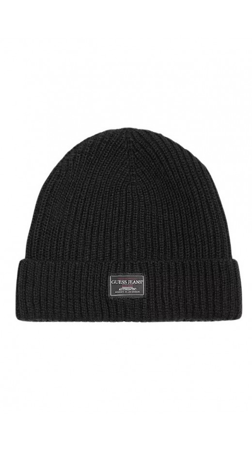 GUESS JEANS  BEANIE UNISEX ΣΚΟΥΦΟΣ ΑΝΔΡΙΚΟΣ BLACK