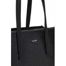 CALVIN KLEIN MUST MEDIUM TOTE_CROCO ΤΣΑΝΤΑ ΓΥΝΑΙΚΕΙΑ BLACK