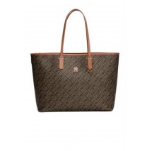 TOMMY HILFIGER MONOPLAY LEATHER TOTE ΤΣΑΝΤΑ ΓΥΝΑΙΚΕΙΑ BROWN