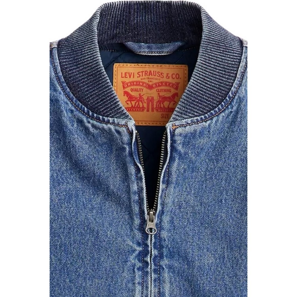 LEVI'S SANSOME VEST A85800000 ΓΙΛΕΚΟ ΜΠΟΥΦΑΝ ΑΝΔΡΙΚΟ BLUΕ DENIM